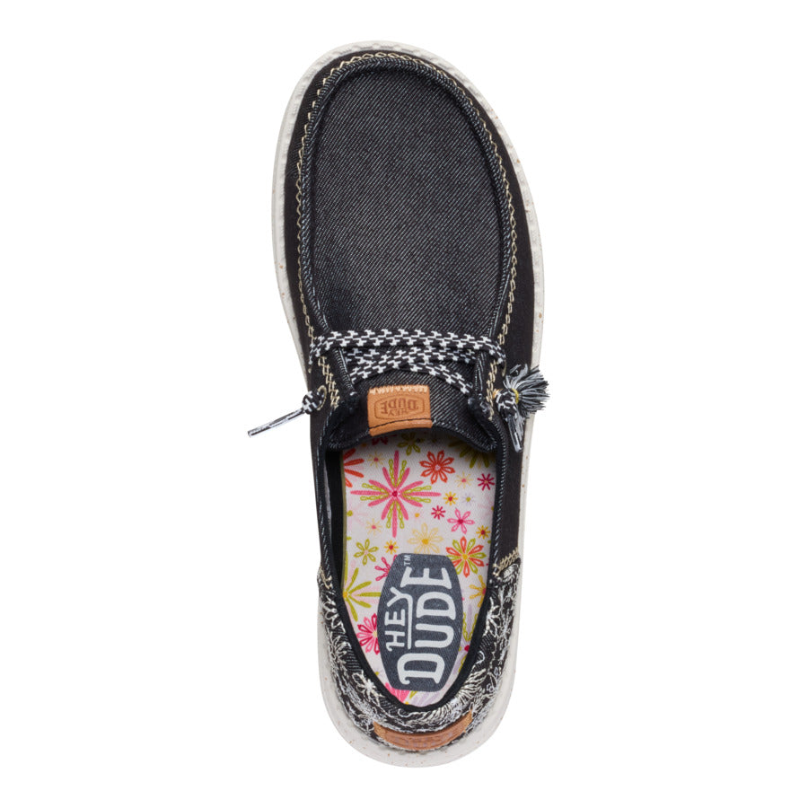 Wendy Funk Embroidered Floral – Black - Image 6