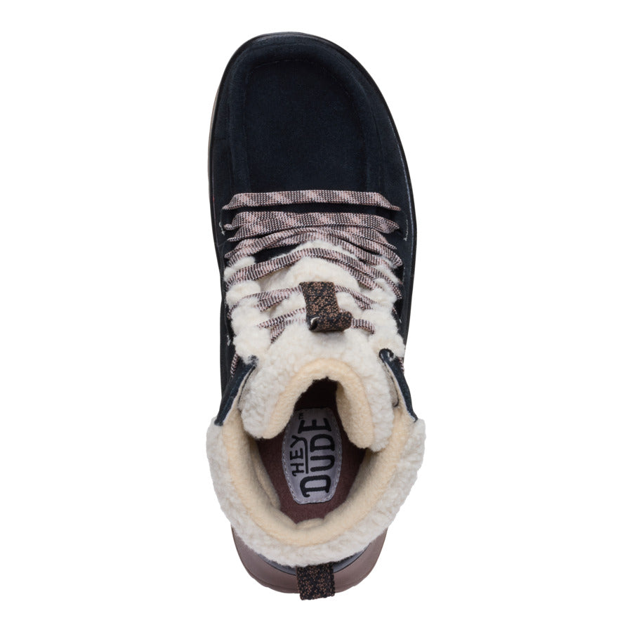 Wendy Peak Apres Suede Cozy Stitch – Black/Tan - Image 6